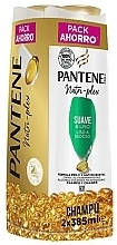 Zestaw dla mężczyzn - Pantene Pro-V Soft & Smooth Shampoo (shmp/2x385ml) — Zdjęcie N1