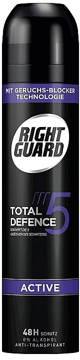 Dezodorant w sprayu, aktywny - Right Guard Deodorant Spray Total Defence 5 Active — Zdjęcie N1