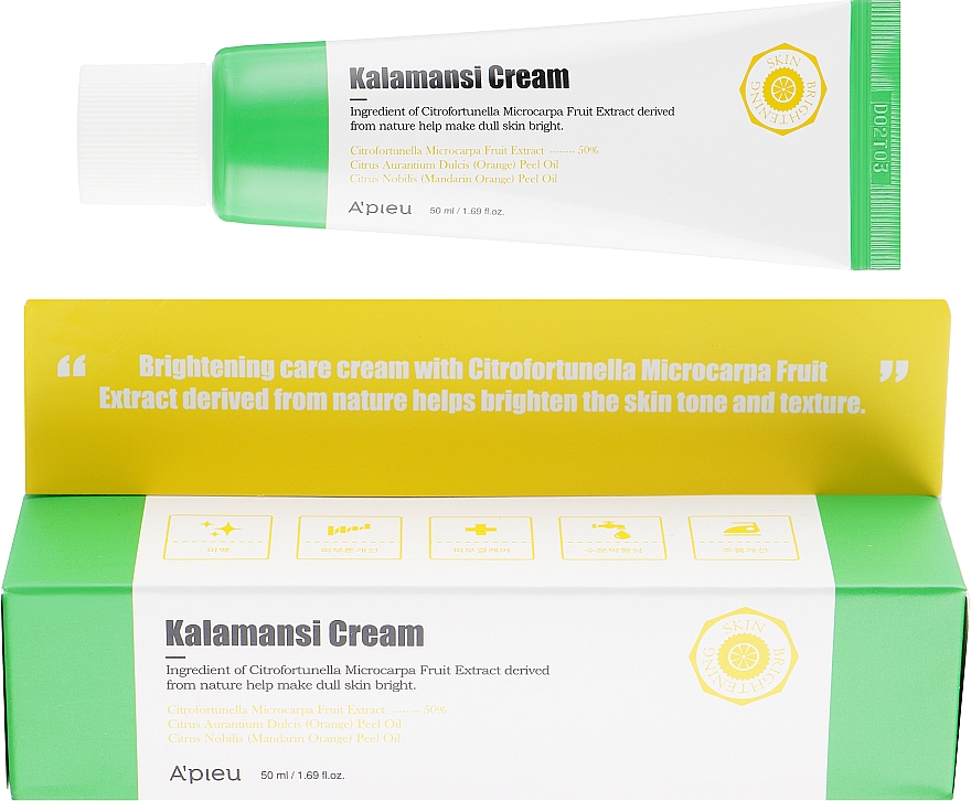 Rozjaśniający i ujędrniający krem do twarzy z ekstraktem z Kalamansi - A'pieu Kalamansi Cream