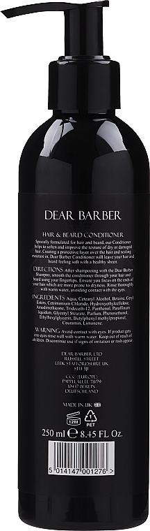 Odżywka do włosów i brody dla mężczyzn - Dear Barber Conditioner — Zdjęcie N2