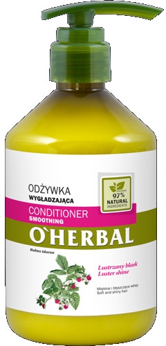 Wygładzająca odżywka do włosów z ekstraktem z malin Lustrzany blask - O'Herbal — Zdjęcie N1