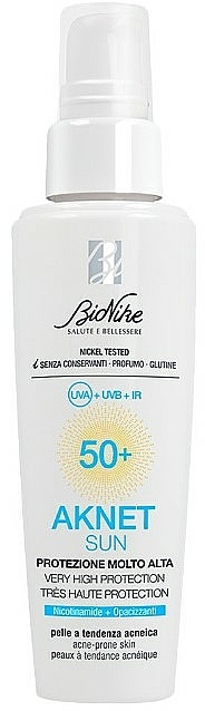 Krem przeciwsłoneczny do skóry problematycznej SPF 50+ - BioNike Aknet Sun Spf 50+ Very High Protection — Zdjęcie N1