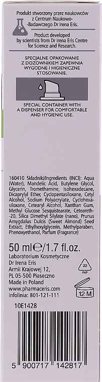 Krem z 10% kwasem migdałowym na noc - Pharmaceris T Sebo-Almond-Peel Exfoliting Night Cream — Zdjęcie N3