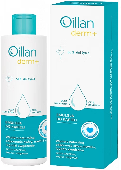 Emulsja do kąpieli od 1. dnia życia - Oillan Derm+ — Zdjęcie N1