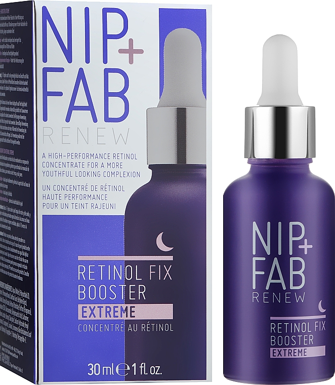 Odmładzający koncentrat do twarzy na noc z retinolem - NIP + FAB Retinol Fix Booster Extreme — Zdjęcie N2