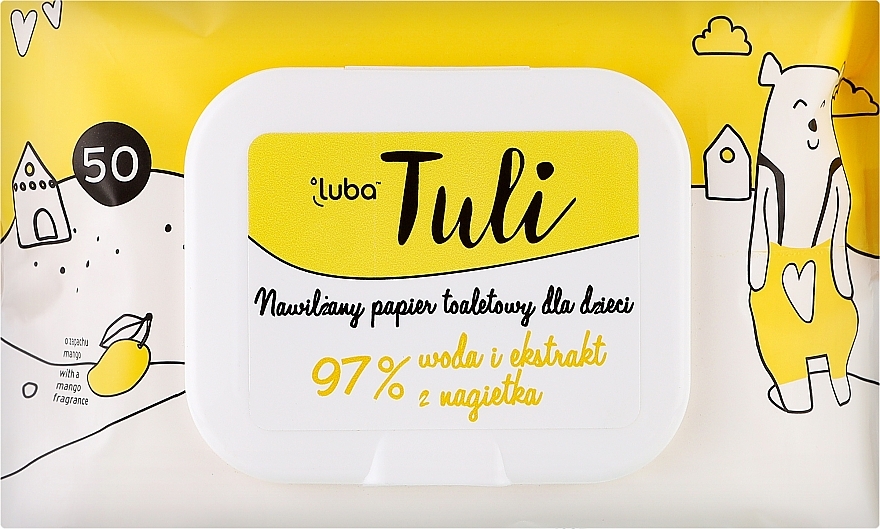 Nawilżany papier toaletowy dla dzieci z ekstraktem z nagietka - Luba Tulli Baby Wipes — Zdjęcie N1