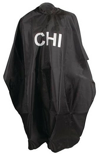 Czarny fartuch ze srebrnym napisem - CHI Cape Black Silver Logo — Zdjęcie N1