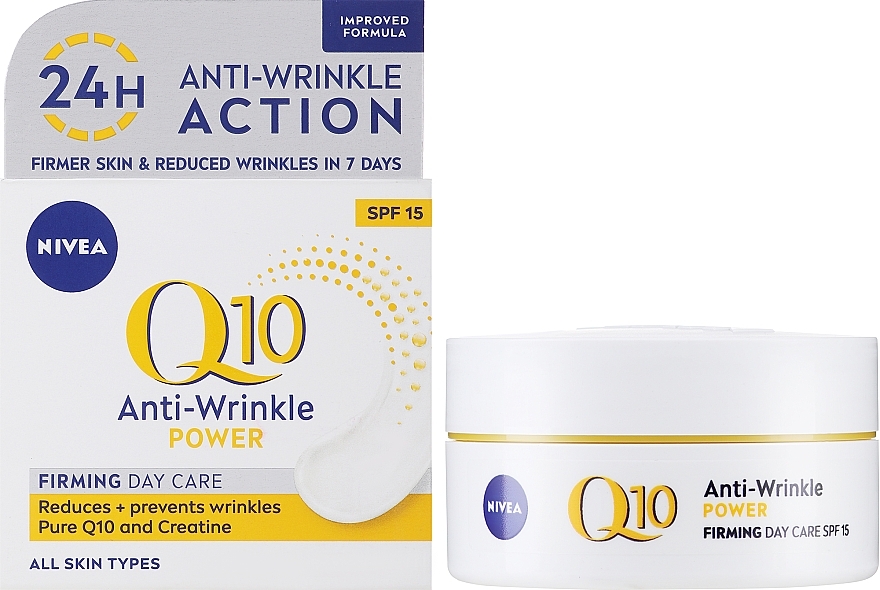 Odżywczy krem na dzień przeciw zmarszczkom - NIVEA Q10 Power Anti-Wrinkle + Firming Normal Skin Cream — Zdjęcie N2