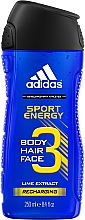 Kup Żel pod prysznic 3 w 1 dla mężczyzn - Adidas Sport Energy