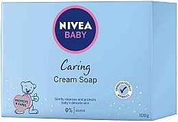 Kremowe mydło dla dzieci - NIVEA Baby Caring Cream Soap — Zdjęcie N1
