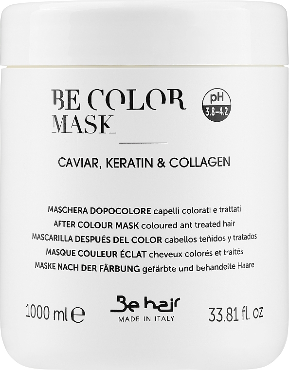 Maska kawiorowo-keratynowa do włosów farbowanych - Be Hair Be Color Caviar, Keratin And Collagen Mask — Zdjęcie N3