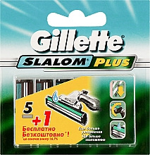 Wymienne wkłady do maszynki do golenia, 5+1 szt. - Gillette Slalom Plus — Zdjęcie N1