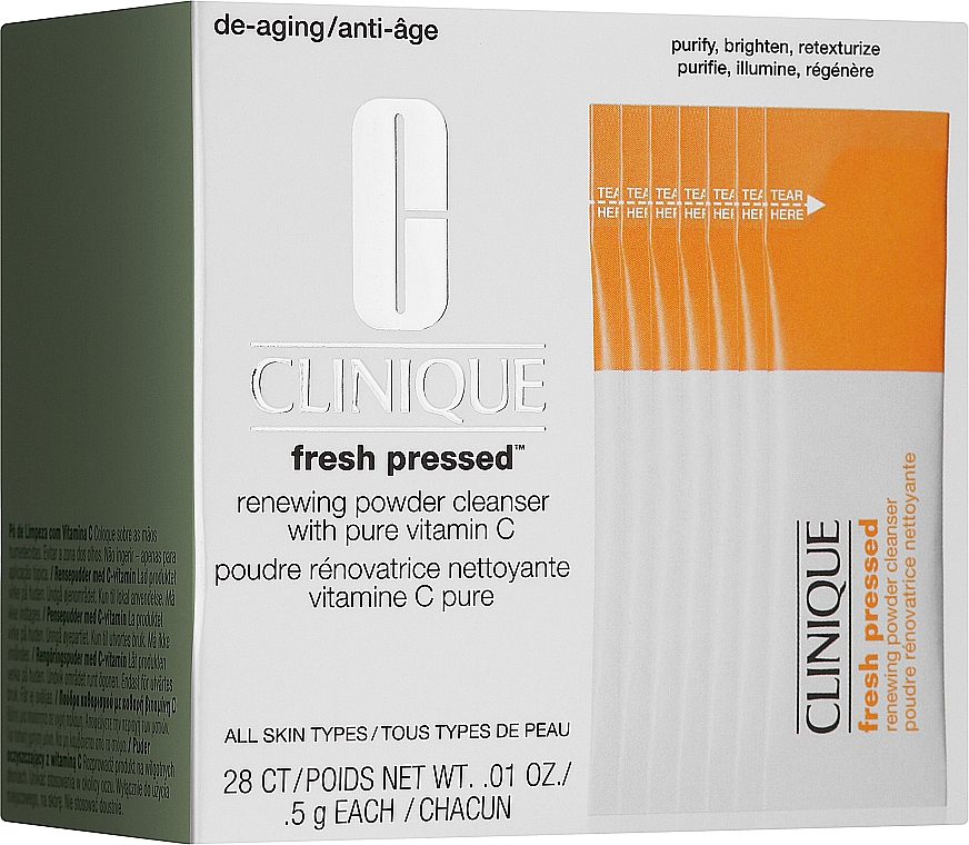 Zestaw rozjaśniający z Witaminą C - Clinique Fresh Pressed Renewing Powder Cleanser with Pure Vitamin C