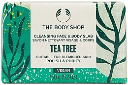 Mydło oczyszczające do twarzy i ciała Zielona herbata - The Body Shop Tea Tree Cleansing Face & Body Slab — Zdjęcie N1