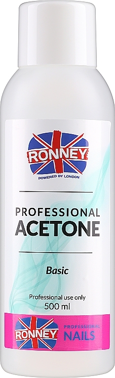Acetonowy zmywacz do paznokci - Ronney Professional Acetone Basic — Zdjęcie N1