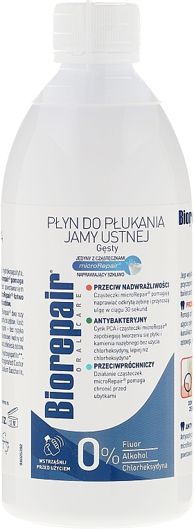 PRZECENA! Antybakteryjny płyn do płukania jamy ustnej - Biorepair Plus Oral Care Rapairs And Protects Teeth And Gums * — Zdjęcie N1