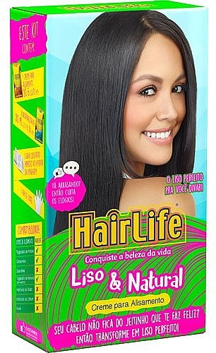 Zestaw do prostowania włosów - HairLife Smooth & Natural Straightening Kit (h/cr/80g + neutralizer/80g) — Zdjęcie N1