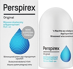 Antyperspirant zwalczający nadmierną potliwość i nieprzyjemny zapach - Perspirex Deodorant Roll-on Original — Zdjęcie N2
