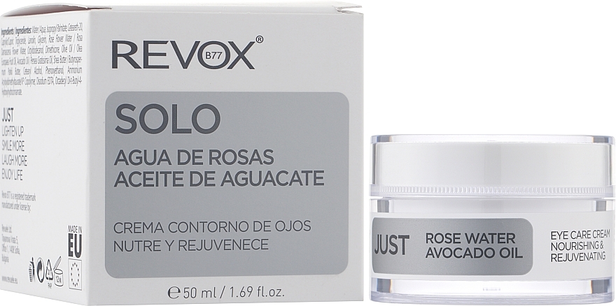 Krem pod oczy Woda różana i olej awokado - Revox Just Water Rose Avocado Oil Eye Cream — Zdjęcie N2