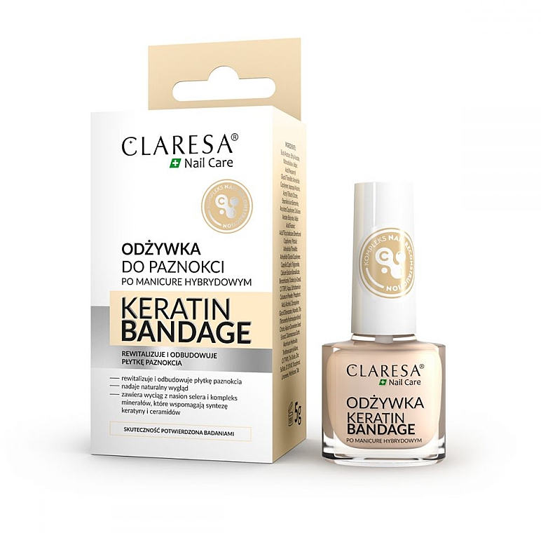 Odżywka do paznokci - Claresa Keratin Bandage Nail Conditioner — Zdjęcie N2