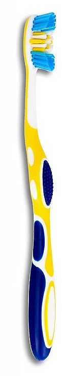Szczoteczka do zębów, średnio twarda, żółto-niebieska - Wellbee — Zdjęcie N1