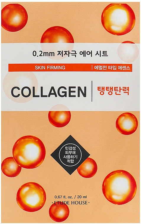 Ujędrniająca maseczka w płachcie do twarzy z kolagenem - Etude Therapy Air Mask Collagen