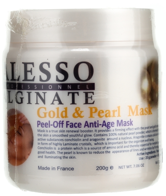 Przeciwstarzeniowa maska do twarzy - Alesso Professionnel Alginate Gold and Pearl Peel-Off Face Anti-Age Mask — Zdjęcie N1