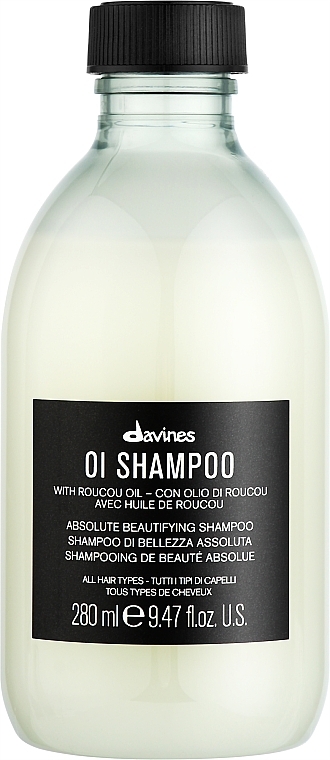 Upiększający szampon do wszystkich rodzajów włosów - Davines Oi Absolute Beautifying Shampoo With Roucou Oil