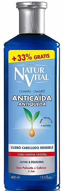 Szampon przeciw wypadaniu do włosów wrażliwych - Natur Vital Anticaida Shampoo — Zdjęcie N1
