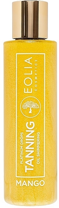 Olejek do opalania Mango - Eolia Tanning Oil Shimmering Platinum Drops Mango — Zdjęcie N1