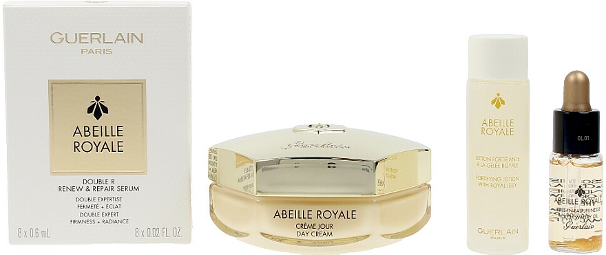 Zestaw - Guerlain Abeille Royale Programme Anti Age (cr/50ml + lot/15ml + ser/15ml + oil/0,6mlx8 + bag) — Zdjęcie N2