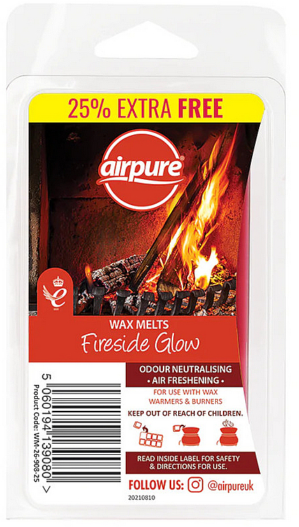 Wosk zapachowy - Airpure Fireside Glow 8 Air Freshening Wax Melts — Zdjęcie N1