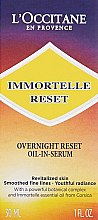 Przeciwzmarszczkowe serum do twarzy na noc - L'Occitane Immortelle Overnight Reset Oil-In-Serum — Zdjęcie N2