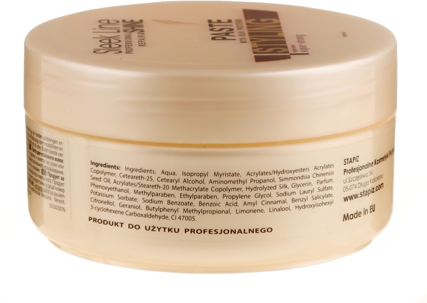 Supermocna pasta do stylizacji włosów - Stapiz Sleek Line Shine Styling Paste — Zdjęcie N3