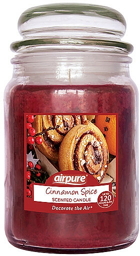 Świeca zapachowa w słoiku Cynamon - Airpure Jar Scented Candle Cinnamon Spice — Zdjęcie N1
