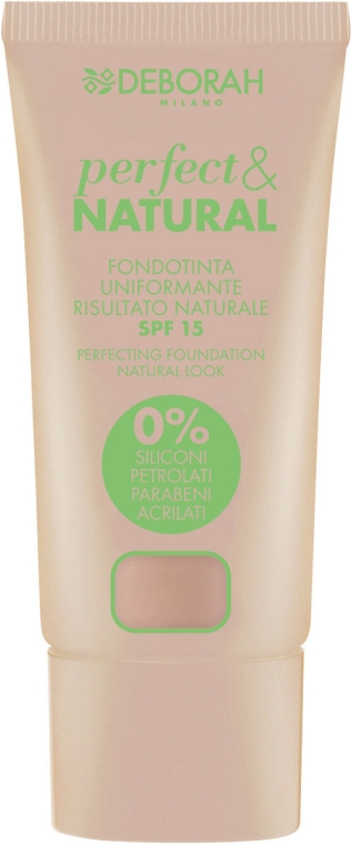 Naturalny podkład do twarzy - Deborah Milano Perfect&Natural Perfecting Foundation SPF 15 — Zdjęcie N1