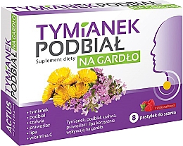 Kup Pastylki Tymianek i podbiał o smaku malinowym - Actus Pharma