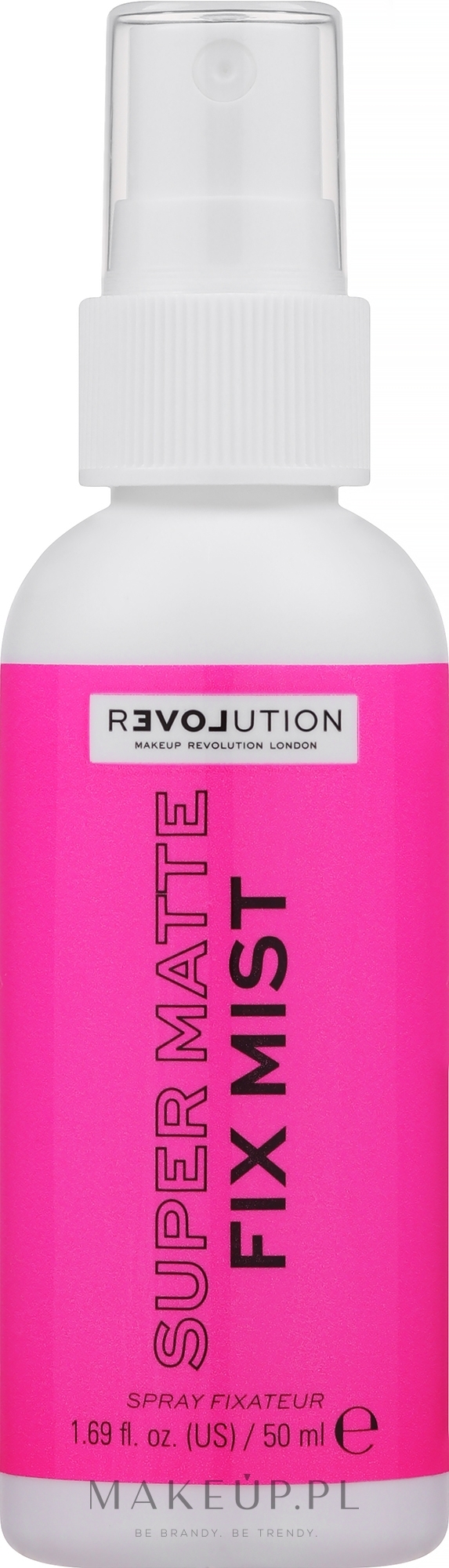 Spray utrwalający z matowym wykończeniem - Relove By Revolution Super Matte Fix Mist — Zdjęcie 50 ml