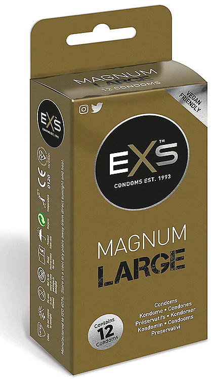 Prezerwatywy XL, 12 szt. - EXS Condoms Magnum Large — Zdjęcie N1