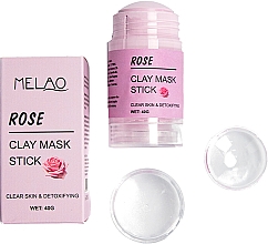 Glinkowa maska w sztyfcie do twarzy Róża - Melao Rose Clay Mask Stick — Zdjęcie N2