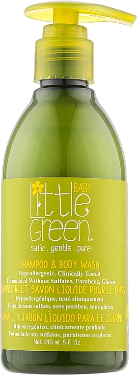 WYPRZEDAŻ Szampon do włosów i ciała dla niemowląt - Little Green Baby Shampoo & Body Wash * — Zdjęcie N4