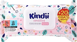 Chusteczki nawilżane dla dzieci do skóry wrażliwej, 72 szt. - Kindii Sensitive Wipes — Zdjęcie N1