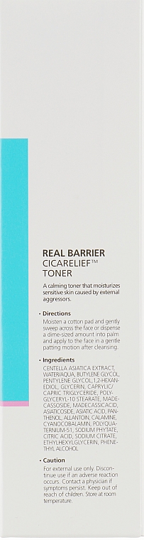 Hipoalergiczny tonik łagodzący do twarzy - Real Barrier Cicarelief Toner — Zdjęcie N3