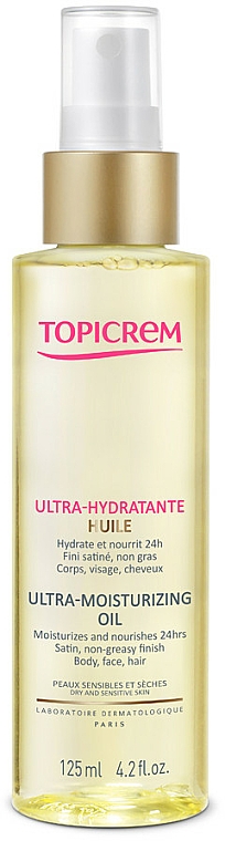 Ultranawilżający olejek do ciała, twarzy i włosów - Topicrem Ultra-Moisturizing Oil — Zdjęcie N1