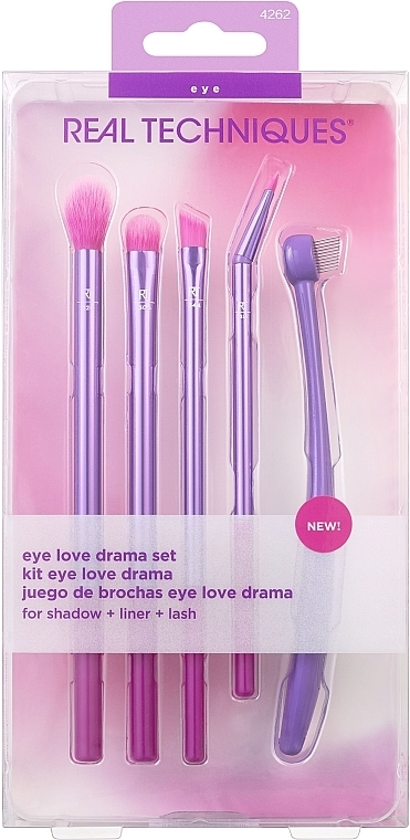 Zestaw pędzli do makijażu oczu - Real Techniques Eye Love Drama Makeup Brush Kit