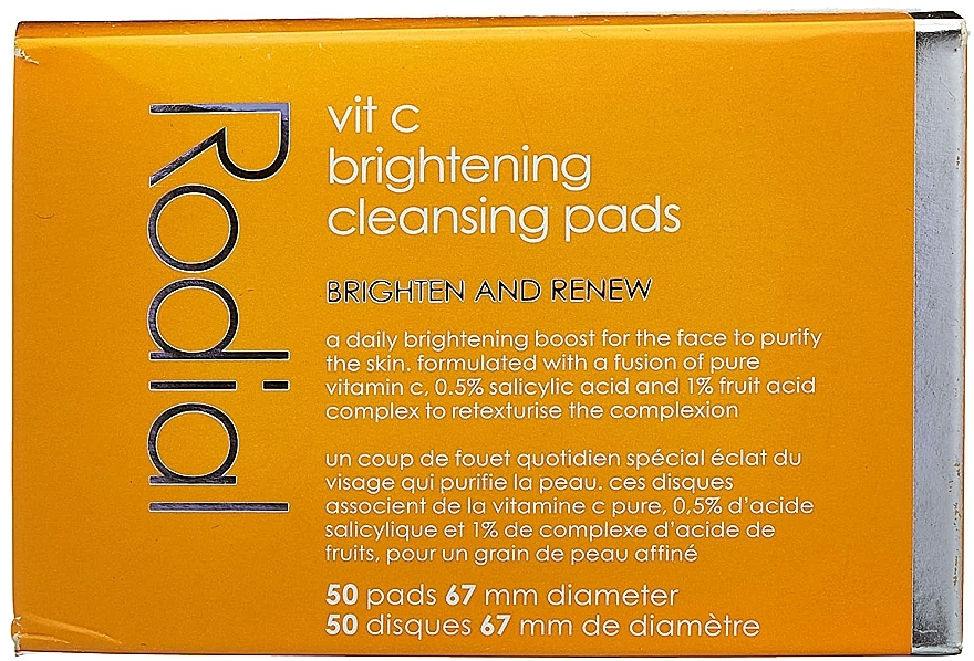 Rozświetlające płatki pod oczy z witaminą C - Rodial Pure Vitamin C Formulated Brightening Cleansing Pad — Zdjęcie N3