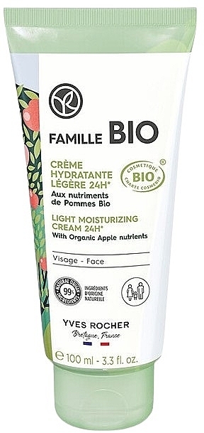 Krem do twarzy - Yves Rocher Famille Bio Light Moisturizing Cream 24H — Zdjęcie N1