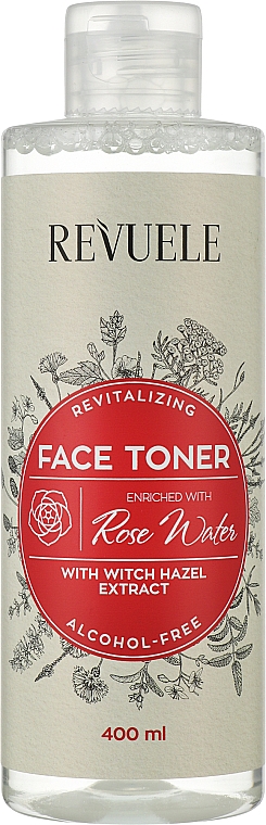 Regenerujący tonik do twarzy z woda różaną - Revuele Witch Hazel Revitalizing Face Toner With Rose Water — Zdjęcie N1