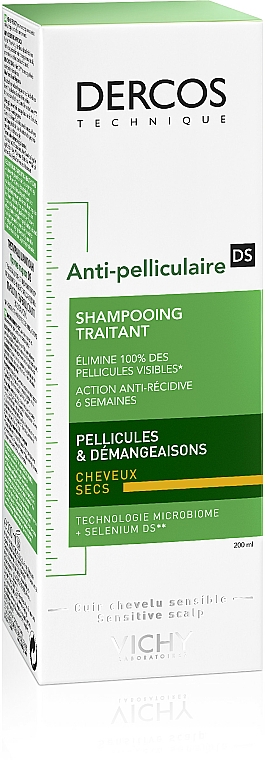 Przeciwłupieżowy szampon z dwusiarczkiem selenu do włosów suchych - Vichy Dercos Anti-Dandruff Treatment Shampoo — Zdjęcie N2