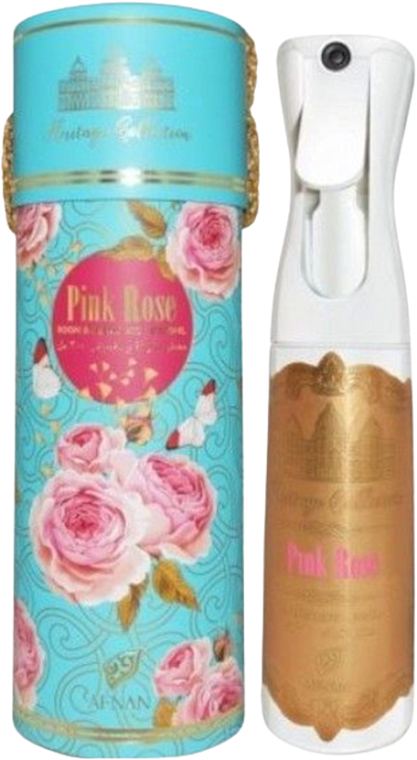 Spray do domu - Afnan Perfumes Heritage Collection Pink Rose Room & Fabric Mist  — Zdjęcie N1